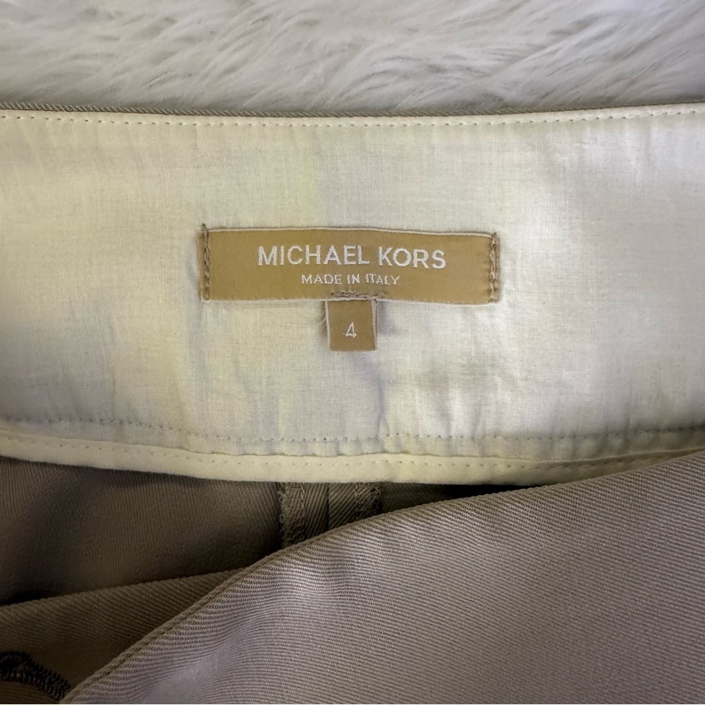 Michael Kors Collection Beige Wool Trouser Women’s Pants Size 4 - Picture 6 of 9